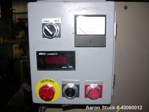 Used Design Intergrated Technologies Vertical Cone Mixer, Model 2CV, Stainless Steel. Mix capacity 15-150cc, internal rated 50 psi/fv at 450 degrees F, jacket rated 100 psi @ 450 degrees F. Reeves 1/...