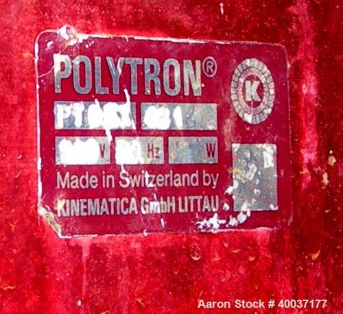 Used Used: Kinematica Polytron lab size homo mixer, model PTDEX, stainless steel. Jacketed bowl 8" diameter x 9" deep. Driven by a 2hp,3/60/230/460 volt, 3520 rpm motor.