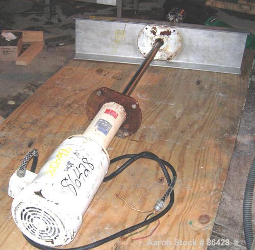 USED: Admix Rotosolver high shear mixer, model 132RS133, 316 stainless steel. 1-3/4" diameter x 48" long shaft, 5-1/4" diameter turbine. Peripheral velocity 40 ft/sec. 750 gallon max batch size. Driv...