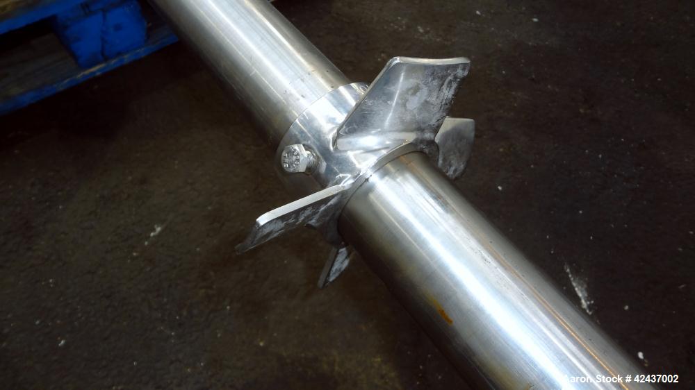 Used Admix Rotosolver High Shear Disperser/Dissolver, Model 200RS133. Approximate 2-1/2" diameter 316 stainless steel shaft with a 5.25" diameter mixing head, maximum batch size 400 gallon. Driven by...