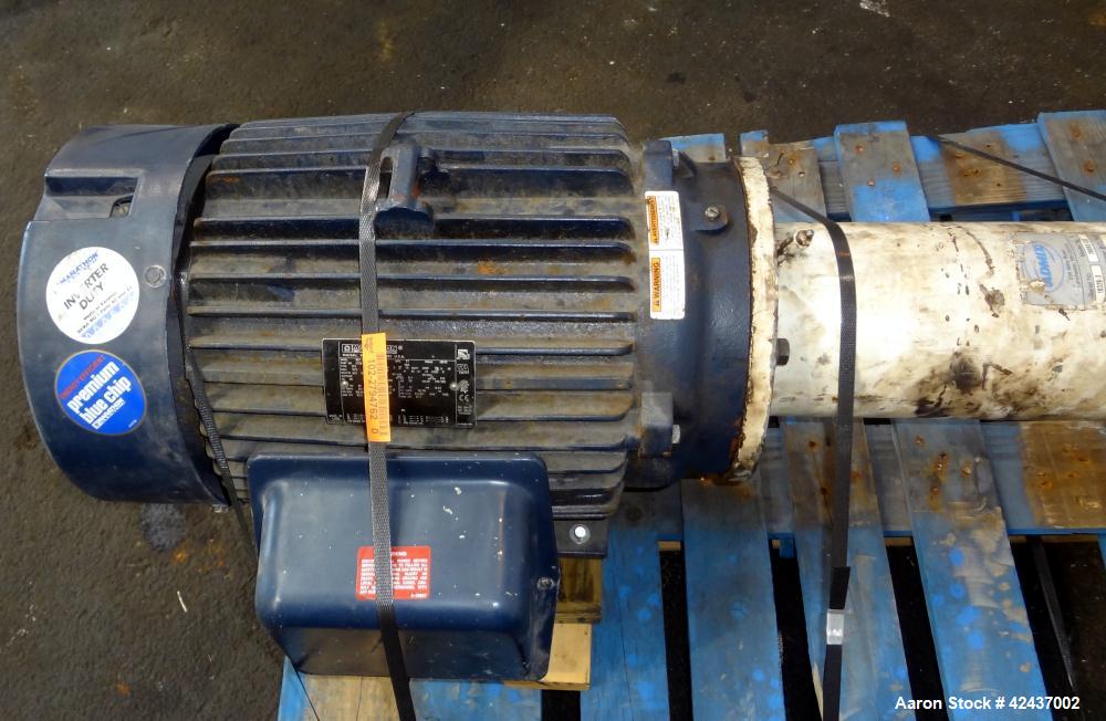 Used Admix Rotosolver High Shear Disperser/Dissolver, Model 200RS133. Approximate 2-1/2" diameter 316 stainless steel shaft with a 5.25" diameter mixing head, maximum batch size 400 gallon. Driven by...