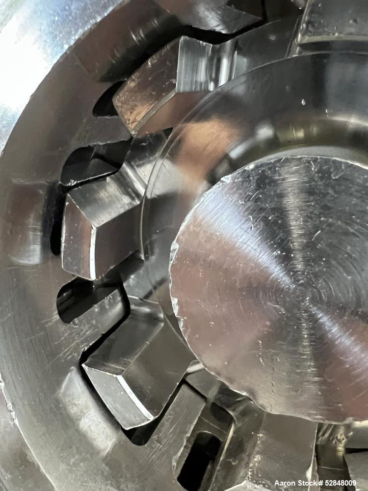 Used Admix Boston Shearmill-Pump, Model BSM 60-1, Stainless Steel. Throughput 40 - 165 gallon per minute. 94 FPS (28.6 MPS) tip speed. Driven by 75hp, 3/60/230/460 volt, 3550 rpm motor. 3" Inlet, 2" ...