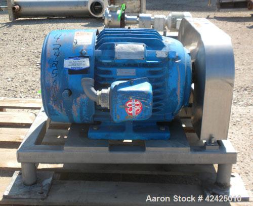 Used Admix Boston Shear Pump, Model BSM37-3-P, 316 Stainless Steel. Approximately 15 to 50 gallons per minute capacity, tip speed 115 feet per second. Approximate 4-1/4’’ diameter stator, 3’’ rotor. ...