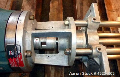 Used- Arde Barinco Style Homomixer, Model 3H, Stainless Steel.(4) Support posts, (1) shaft with mixing blade.4" diameter rot...