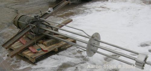 USED: Arde Barinco homo mixer, model C3-20435R085BLD, 304 stainless steel. 84" long shaft, 5-3/4" diameter 4 blade turbine. Tip speed approximately 5400 feet/minute, flow approximately 905 gallons pe...