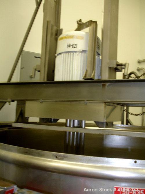 Used Ross High Shear Mixer, Model 125, stainless steel construction, 43.5" rotor stator, approximately 50.5" long shaft, flanged mounted. 25 hp, 230/460 volt, xp motor, 3600 rpm.