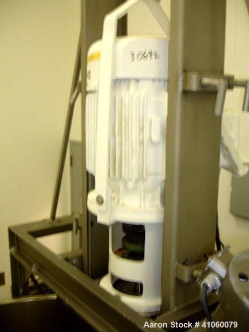 Used Ross High Shear Mixer, Model 530, stainless steel construction, 7" rotor stator, approximately 54" long shaft, flanged mounted. 30 hp, 230/460 volt, xp motor, 1800 rpm.