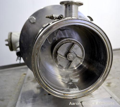 Used Ross Series 400 In-Line Mixer, Model HSM-401S, 316 Stainless Steel. Rated 66 gallons per minute (water). Non-jacketed chamber approximately 5-1/2” diameter x 3-3/8” deep, rotor 2-1/2” diameter. ...