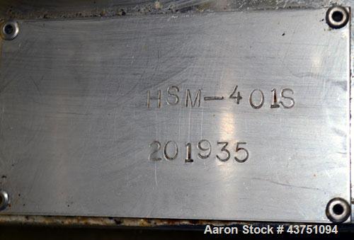 Used Ross Series 400 In-Line Mixer, Model HSM-401S, 316 Stainless Steel. Rated 66 gallons per minute (water). Non-jacketed chamber approximately 5-1/2” diameter x 3-3/8” deep, rotor 2-1/2” diameter. ...