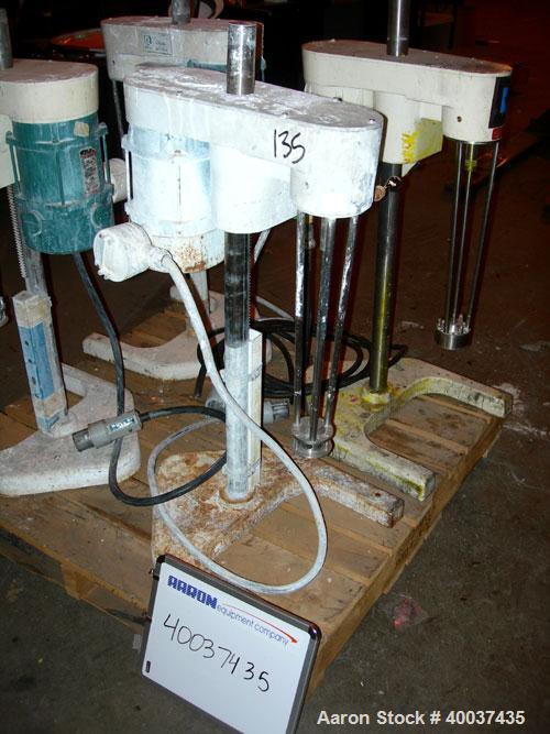 Used Ross Mixer Emulsifier, Model Lab, stainless steel. 1-20 liter batch capacity. 0-10,000 rpm. Approximately 3" diameter rotor x 19" long. Driven by a 1 hp, 3/60/230/460 volt, 3450 rpm xp motor. Ma...
