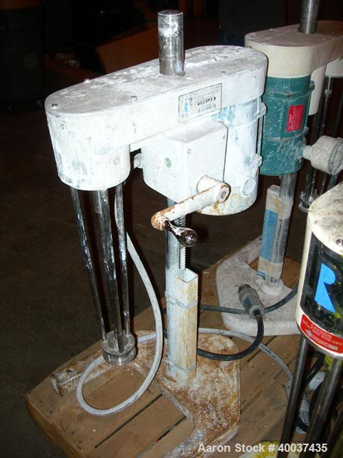 Used Ross Mixer Emulsifier, Model Lab, stainless steel. 1-20 liter batch capacity. 0-10,000 rpm. Approximately 3" diameter rotor x 19" long. Driven by a 1 hp, 3/60/230/460 volt, 3450 rpm xp motor. Ma...