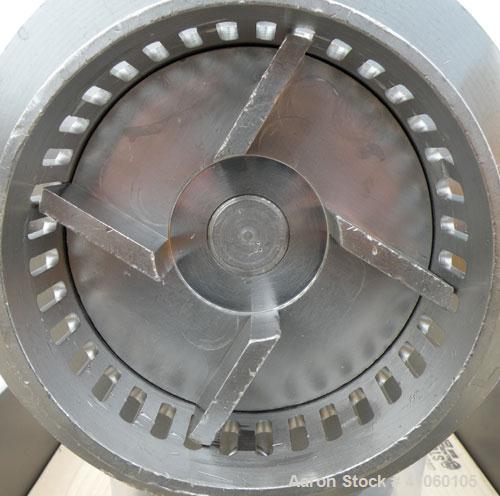 Used Ross Batch Mixer Emulsifier, Model ME525, 304 Stainless Steel. Speed range 3600 rpm, batch range 40 to 500 gallon. 1-3/4’’ x 52" long shaft. 4-1/2" diameter rotor with a slotted head. Driven by ...