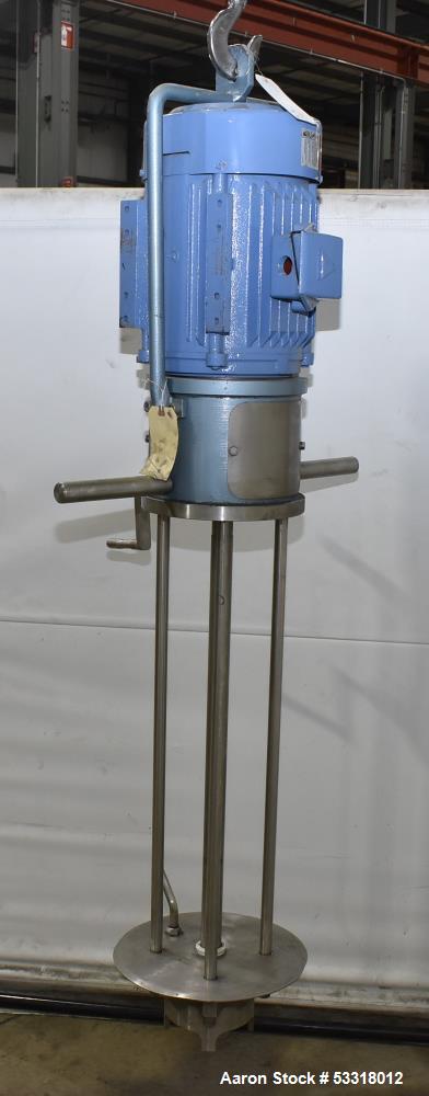 Used- Dantco Series 5046 Homogenizer / Emulsifier Mixer, Model DHE-100-36. Approximate 34" long shaft. Driven by 10hp, 3/230...