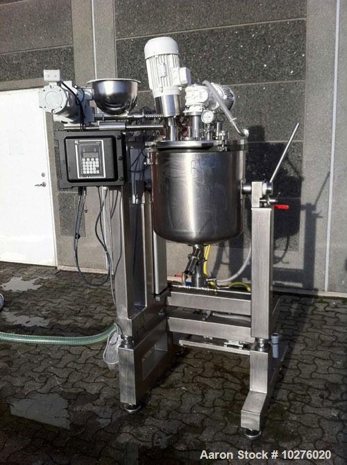 Used-ESCO Labor Mixer/Homogenizer, type EL50. Material of construction is 316L stainless steel (1.4435).Total capacity 2.3 c...