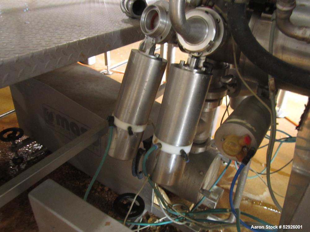 Used FrymaKoruma GmbH Food High Shear Emulsifier, Type MAXXD 400, Stainless Steel, 400 liter (105 gallon). Incl. motor, control and additional infrastructure. Overall dimensions: 91" ( 2800 mm long) ...
