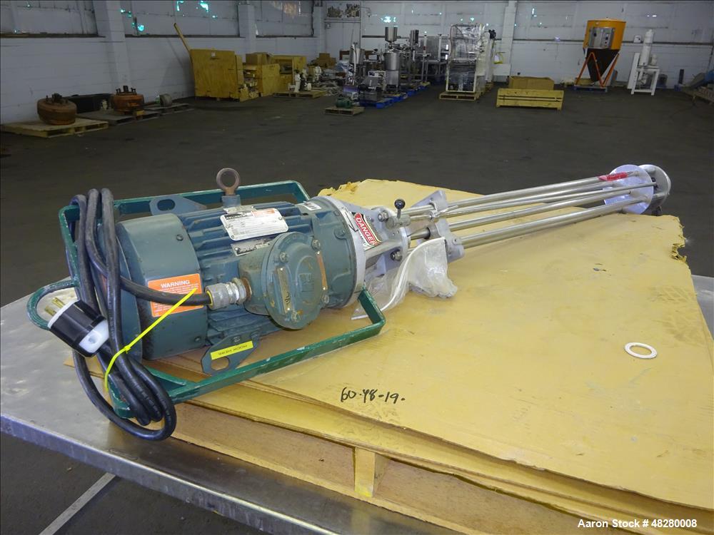 Used Greerco High Shear Homogenizer/Emulsifier, Model 1-1/2 HH, 316 Stainless S