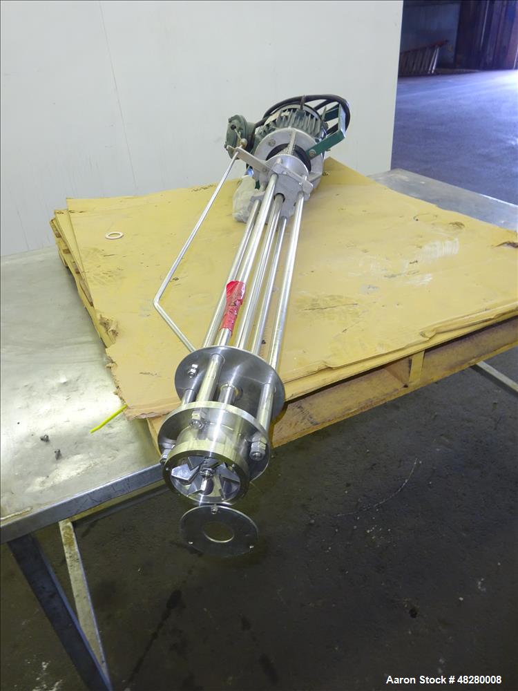 Used Greerco High Shear Homogenizer/Emulsifier, Model 1-1/2 HH, 316 Stainless S