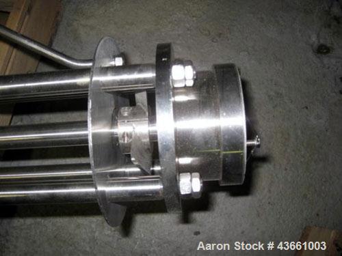 Used Greerco Homogenizer. Approximately 44" long shaft with 3.5" diameter rotor stator, driven by a 3hp, 3/60/230/460 volt, 3505 rpm XP motor. Bridge mounted. PRICE INCLUDES A 15% BUYERS PREMIUM. AS ...