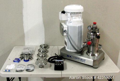 Used IKA Lab-Pilot 2000-4 Basic Unit Stainless Steel with DR Module, 4M generator, radial lip seal, O ring set, FPM and screw-in fittings for
heating/cooling jacket.