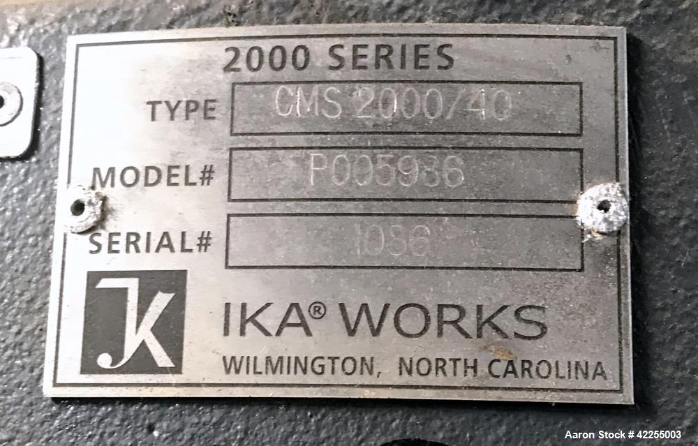 Used Stainless Steel IKA Powder Liquid Mixer, model CMS 2000/40