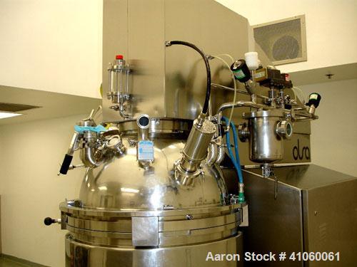 Used Ross/Olsa Vacuum Mixer Homogenizer, Model MACEF PH 150. 30 to 150 liter working capacity, 190 total, 316L stainless steel. Approximately 24.80" diameter x 20.43" straight side. Domed removable t...