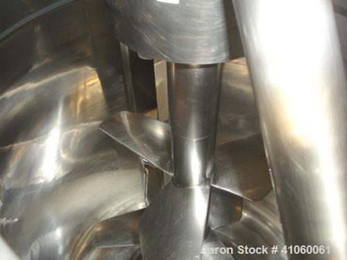 Used Ross/Olsa Vacuum Mixer Homogenizer, Model MACEF PH 150. 30 to 150 liter working capacity, 190 total, 316L stainless steel. Approximately 24.80" diameter x 20.43" straight side. Domed removable t...