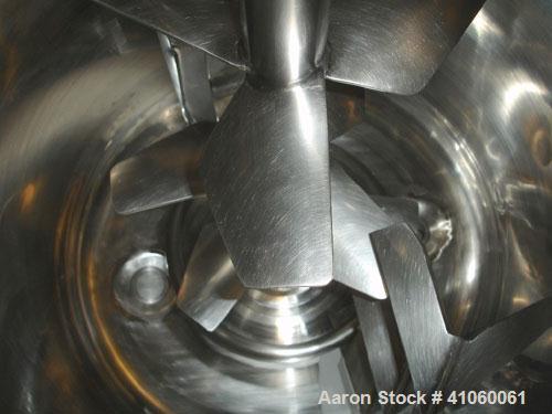Used Ross/Olsa Vacuum Mixer Homogenizer, Model MACEF PH 150. 30 to 150 liter working capacity, 190 total, 316L stainless steel. Approximately 24.80" diameter x 20.43" straight side. Domed removable t...