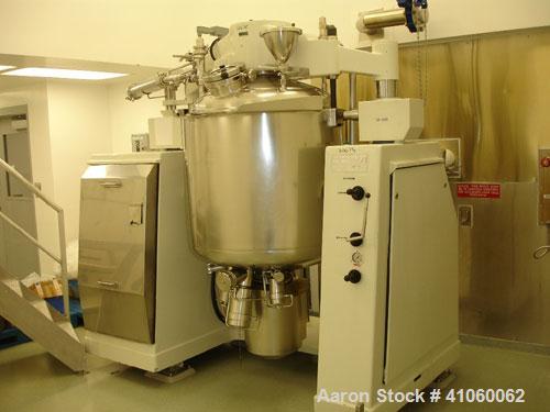 Used Oskar Krieger Molto-Mat Universal Homogenizer Mixer, Model MMU 500, Stainless Steel. 110 to 500 liter working capacity, 700 total. Internal rated –14 psi/29 psi (-1/+2 bar) at 266 deg F (130 C),...