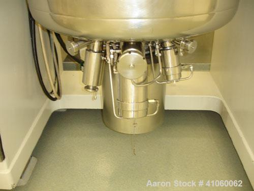 Used Oskar Krieger Molto-Mat Universal Homogenizer Mixer, Model MMU 500, Stainless Steel. 110 to 500 liter working capacity, 700 total. Internal rated –14 psi/29 psi (-1/+2 bar) at 266 deg F (130 C),...