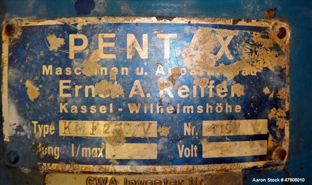Used Pentax In-line Homogenizing Type Mixer, Model KMF200/V, 316 Stainless Stee