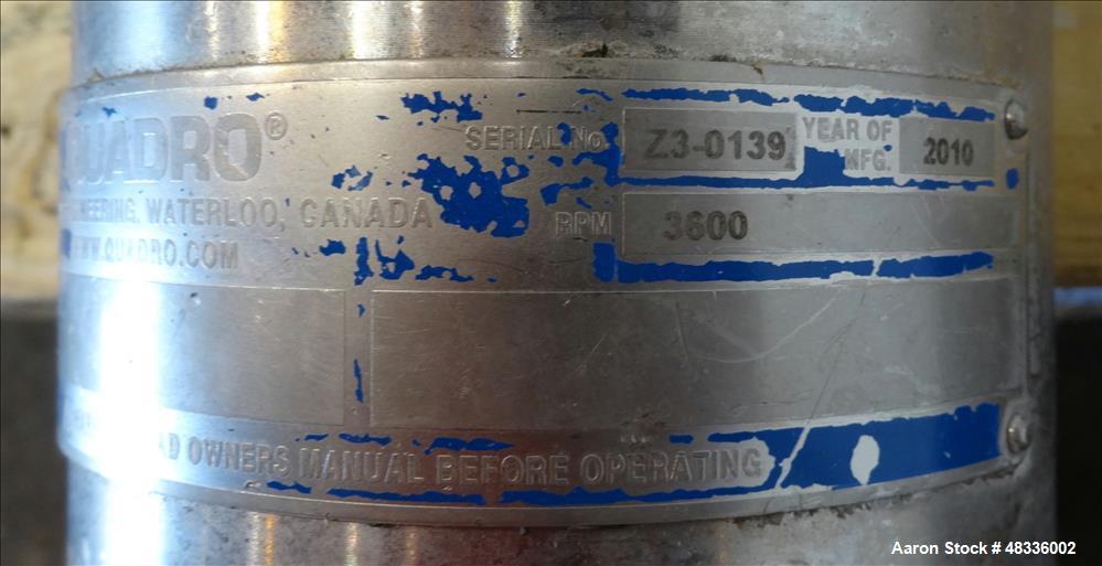 Used Quadro Ytron Z Single-Pass Emulsifier / Homogenizer, Model Z3, 316 Stainle