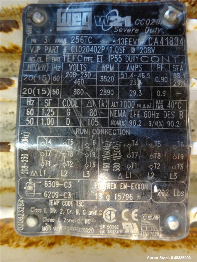 Used Quadro Ytron Z Single-Pass Emulsifier / Homogenizer, Model Z3, 316 Stainle