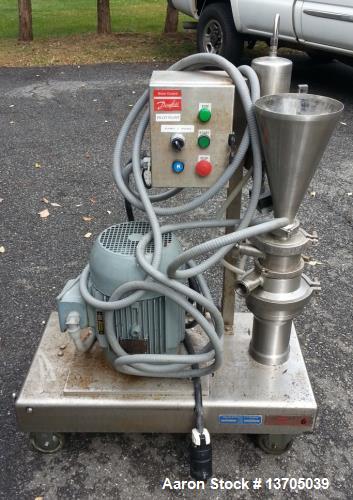 Used Quadro, Model ZC-1, Ytron Blender. (Similar to Tri-Clover Tri-Blender). Sanitary stainless steel construction, driven by 7.5 hp., 3/60/ 208-230- 460 Volt, 3500 rpm, TEFC motor, rated app. 15- 40...