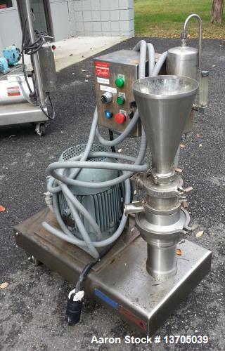 Used Quadro, Model ZC-1, Ytron Blender. (Similar to Tri-Clover Tri-Blender). Sanitary stainless steel construction, driven by 7.5 hp., 3/60/ 208-230- 460 Volt, 3500 rpm, TEFC motor, rated app. 15- 40...