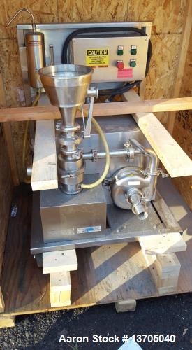 Used Quadro, Model ZC-1, Ytron Blender System. Type 316 sanitary stainless steel construction. Unit consists of Quadro Model ZC-1 Ytron Blender, driven by 7.5 hp., 3/60/ 230- 460 Volt, 3600 rpm, TEFC...
