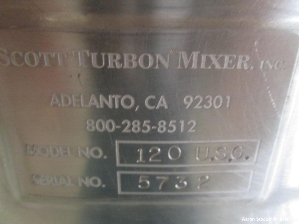 Used Scott Turbon Top Mounted Mixer, Model TMS3B-10-1.5x39.