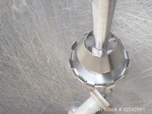 Used Scott Turbon Top Mounted Mixer, Model TMS3B-10. Approximately 1-1/2’’ diameter 17-4 PH stainless steel shaft with a “B” style head. Driven by a 10 hp, 3/60/230/460 volt, 3500 rpm motor. Mixer mo...