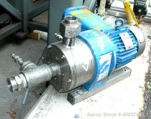 Used Silverson mixer, model 275LS, stainless steel. Driven by a 2hp,3/60/220/440 volt, 3445 rpm motor.