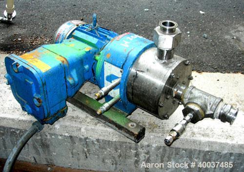 Used Silverson mixer, model 275LS, stainless steel. Driven by a 2hp,3/60/220/440 volt, 3445 rpm motor.