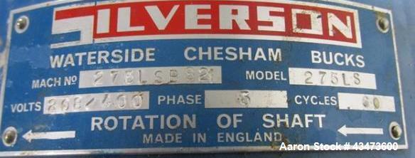 Used Silverson In Line Mixer, Model 275.LS, Serial# 275LSB82.