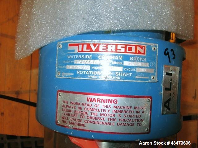 Used- Silverson In Line Mixer, Model 275.LS, Serial# B741.