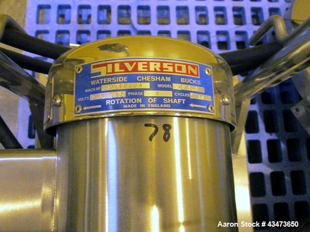 Used Silverson Inline Mixer, Model 275LS, Serial# 275LSB834.