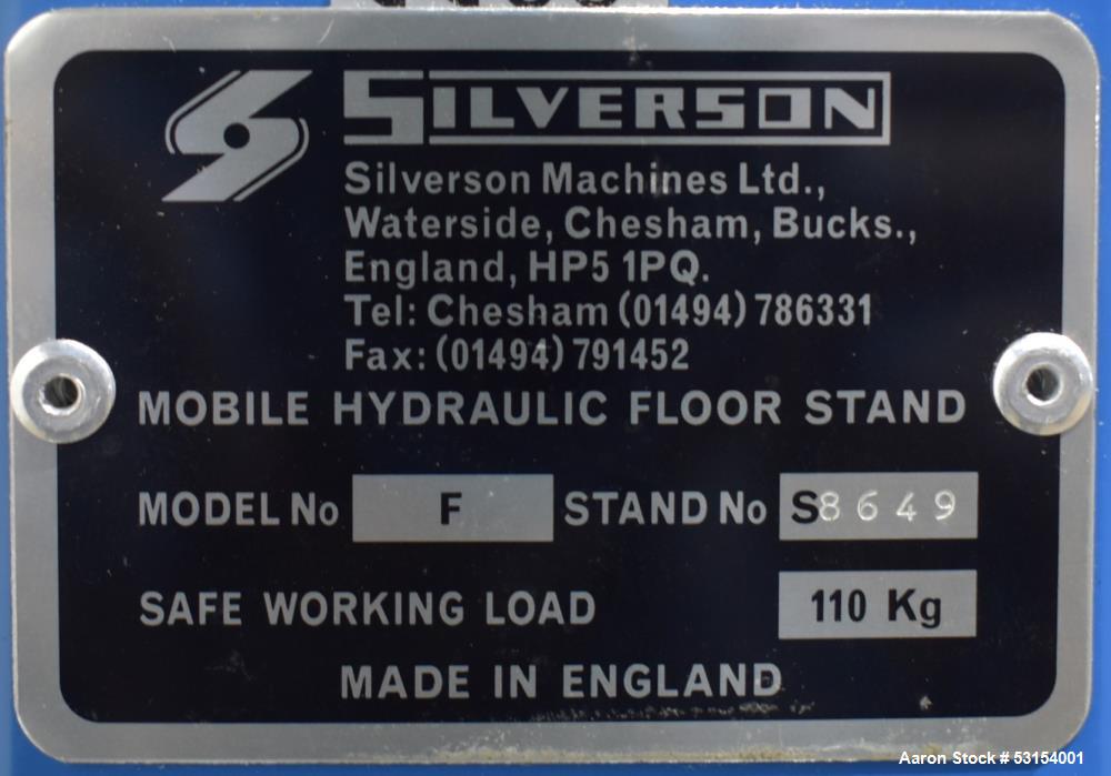 Silverson Model FX60 Homogenizer Mixer