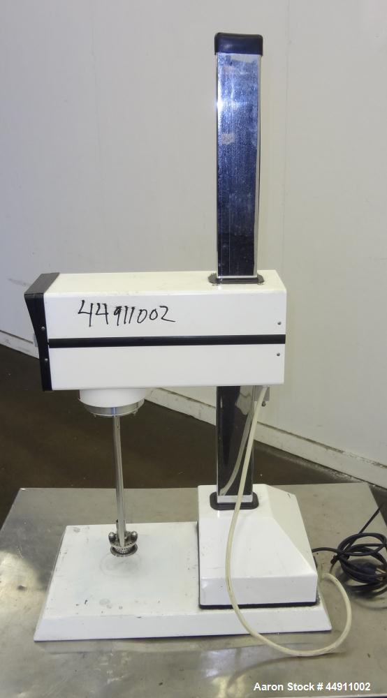 Used Silverson Laboratory Batch Mixer Emulsifier, Model L4R, 316 Stainless Steel. Nominal speed range 8000 rpm, batch range 1ml to 12 liters (0.0003 to 3.1 gallon), approximately 11-1/2" long shaft, ...