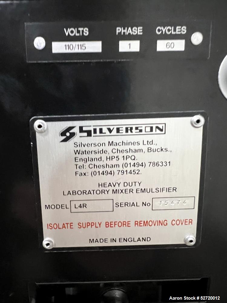 Silverson L4R Laboratory Mixer Emulsifier