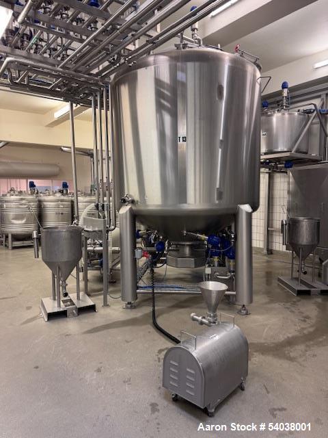 Used Tetra Pak STM-7000V High Shear Batch Mixer – 8,470L Stainless Steel, Vacuum Rated, Juice Concentrate Ready