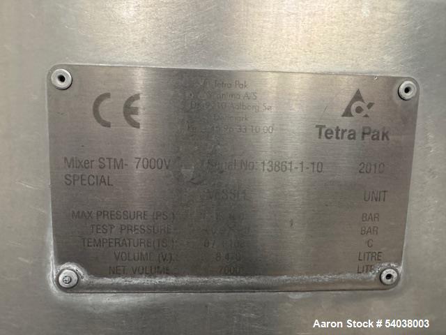 Used Tetra Pak STM-7000V High Shear Batch Mixer – 8,470L Stainless Steel, Vacuum Rated, AIS Auction 2026