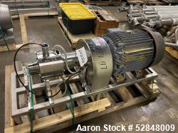 Used- Admix Boston Shearmill / Pump, Model BSM 60, Stainless Steel. Throughput 40 - 165 gallon per minute. 94 FPS (28.6 MPS)...