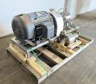 Used Admix Boston Shearmill-Pump, Model BSM 60-1, Stainless Steel. Throughput 40 - 165 gallon per minute. 94 FPS (28.6 MPS) tip speed. Driven by 75hp, 3/60/230/460 volt, 3550 rpm motor. 3