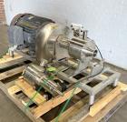 Used Admix Boston Shearmill-Pump, Model BSM 60-1, Stainless Steel. Throughput 40 - 165 gallon per minute. 94 FPS (28.6 MPS) tip speed. Driven by 75hp, 3/60/230/460 volt, 3550 rpm motor. 3